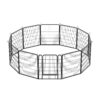 12 Panels Heavy Duty Metal Playpen With Door, Dog Fence Pet Exercise Pen For Outdoor - Black - Image 4