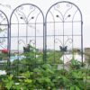 2 Pack Garden Metal Trellis Rustproof Trellis For Climbing Plants Outdoor Flower Support - Black - Image 7