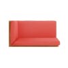 Brava - X Back Right Corner Bench - Red - Image 6