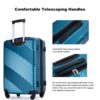 3 Piece Luggage Sets Lightweight Suitcase With Two Hooks, Spinner Wheels, (20/24/28) - Dark Blue - Image 6