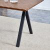 Modern Transferred Leg Backrest Dining Chair And Herringbone Dining Table Set Model Of Elegance And Durability For Home Furnishing - Brown / Walnut - Image 11
