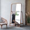 Clothes Hanger With Mirror, Large - Brown - Image 10