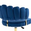 Modern Home Office Desk Chair With Adjustable Height And Swivel Wheels - Navy - Image 21