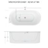 Acrylic Freestanding Bathtub-Acrylic Soaking Tubs, Fluted Style Freestanding Bathtub With Integrated Slotted Overflow And Brushed Nickel Toe-Tap Drain, 02149-Bn - Glossy White - Image 3