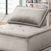 Anna - Armless Lounge Chair - Light Gray - Image 4