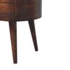 Rounded Bedside Table - Walnut - Image 9