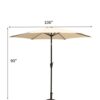 9' Pole Umbrella With Carry Bag - Creme - Image 3
