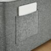 3 In 1 Convertible Sleeper Sofa Bed, Modern Fabric Loveseat Futon Sofa Couch Pullout Bed, Small Love Seat Lounge Sofa Reclining Backrest, Pillows, Pockets, Home Furniture For Living Room - Gray - Image 9