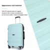 Hardshell Suitcase Spinner Wheels Pp Luggage Sets Lightweight Durable Suitcase With Tsa Lock, 3 Piece Set (20/24/28) - Light Green - Image 11