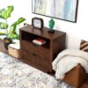 Lola - Mid-Century Modern Nightstand 2 Drawer Bed Side Table - Dark Brown - Image 11