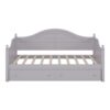 Twin Size Daybed With 2 Storage Drawers, Sofa Bed With Handrail For Living Room Bedroom - Light Gray - Image 4