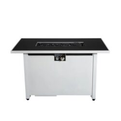 Rectangular Fire Pit With Frame - White