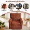360 Degree Swivel Chair Accent Barrel Armchair With Side Pockets - Red - Image 7