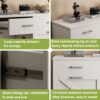 Modern Wooden Freestanding Trash Cabinet With Quick Installation And Deodorising Function - White - Image 10
