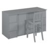 Twin Size Murphy Bed With Drawers, Cabinets, USB Ports Material - Gray - Image 4