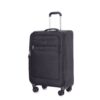 5 Piece Set (18/23/27/Travelbag /Toiletry Bag), Softshell Suitcase Spinner Wheels Terylene Polyester Luggage Sets Carry On Suitcase Luggage Lightweight Durable Suitcase - Black - Image 15