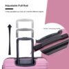 3 Piece Luggage Sets Lightweight Suitcase With Two Hooks, Spinner Wheels, Tsa Lock, (20/24/28) - Pink - Image 14