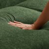 Larisa - Mid-Century Modern Linen Sofa - Dark Green - Image 6