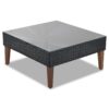 4 Pieces Outdoor Wicker Sofa Set, Patio Furniture With Colorful Pillows, L-Shape Sofa Set - Gray / Black - Image 9