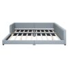 Queen & Twin Long Size Upholstered Platform Bed, Mother & Child Bed - Gray - Image 2