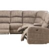 Olwen - Nubuck Power Recliner Sectional Sofa With USB Port - Mocha - Image 3
