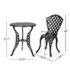 Bono Metal Bistro Set - Black - Image 3