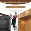 Heavy Duty Metal Storage Shed With Double Doors, Windows & Ventilation Weatherproof Iron Outdoor Garden Shed - Brown - Image 8