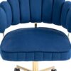 Modern Home Office Desk Chair With Adjustable Height And Swivel Wheels - Navy - Image 24