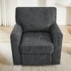 360 Degree Swivel Chair Accent Barrel Armchair With Side Pockets, Compact Design For Living Room, Bedroom, Office - Gray - Image 10