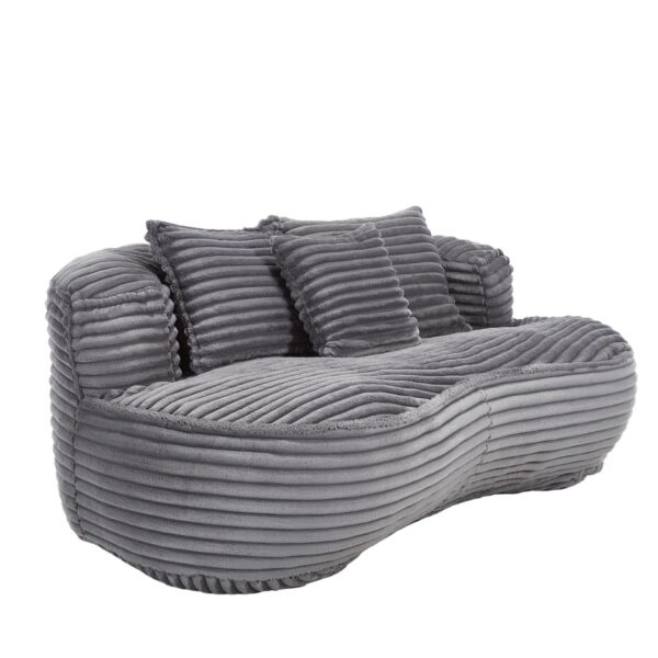 Bean Bag Sofa Lazy Sofa Durable Comfort Lounger High Back Bean Bag Chair Couch For Adults And Kids, Indoor & Outdoor - Dark Gray