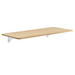 Laundry Room Folding Table, Wall Mounted Folding Table For Small Spaces, Fold Down Desk, Workbench, Addition To Garage & Shed - Burly Wood