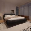Queen Size Luxury Upholstered Platform Bed With Oversized Padded Backrest And Solid Wood Frame, Suitable For Multiple Heights Of Mattresses - Black - Image 5