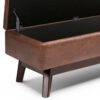 Owen - Rectangular Storage Ottoman - Distressed Saddle Brown - Image 6