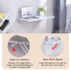 Laundry Room Folding Table Wall Mounted Folding Table For Small Spaces, Fold Down Desk, Workbench, Addition To Garage & Shed - White - Image 8