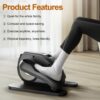Under Desk Elliptical Machine, Quiet & Portable Electric Seated Pedal Exerciser With Remote Control & Adjustable Speeds - Black - Image 5