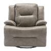 360° Swivel And Rocking Home Theater Recliner Manual Recliner Chair With A Led Light Strip For Living Room - Gray - Image 7