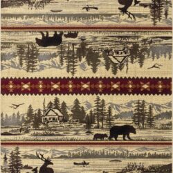 Nature's Nest - 2' X 3' Lodge Area Rug, Polyester - Multi