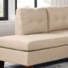 Dalia - Linen Modern Sectional Sofa With Left Facing Chaise - Khaki - Image 3