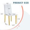 (Set of 4) Backrest Chairs With Gold Metal Legs A Perfect Match, Suitable For Minimalist And Contemporary Home Decor Styles - White / Gold - Image 3