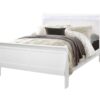 Charlston - Full Bed Modern With LED - White - Image 2