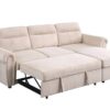 Ashton - Reversible Sleeper Sectional Sofa Chaise - Beige - Image 2