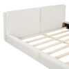 Queen Size Upholstered Platform Bed, Grounded Bed With Solid Frame - Beige - Image 5