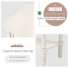 Narrow Console Table, Slim Sofa Table With Three Storage Drawers And Bottom Shelf - Ivory White - Image 7