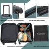 20" Carry On Luggage Lightweight Suitcase, Spinner Wheels - Green - Image 13