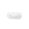 Freestanding Bathtub Modern Stand Alone Soaking Bathtub - Brushed Nickel Drain And Minimalist Linear Design Overflow Included, Cupc Certified - White - Image 7