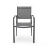 Waterfal - Outdoor Aluminum Dining Chair With Mesh Seat (Set of 2) - Dark Gray - Image 4