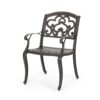 Cast Aluminum Dining Chair With Hand Crafted Details - Copper - Image 6