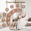 Bosscare - Sl Zero Gravity Massage Full Body Chair With Voice Control Shiatsu Recline - Beige / Gold - Image 3