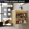 Modern 24" Bathroom Vanity Sink Combo With Spacious Storage And Construction - Oak - Image 7