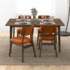 Carlos - Solid Back Side Chair (Set of 2) - Brown / Burnt Orange - Image 11
